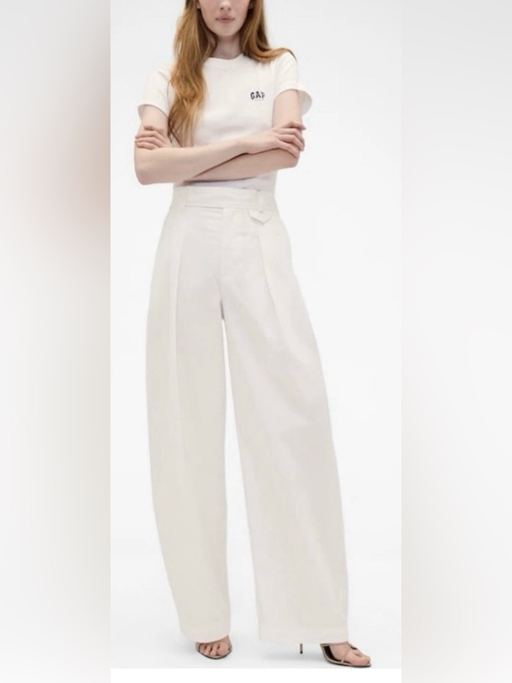 Gap x Victoria Beckham High Rise Pleated Arc Trouser – NWT – Size 00 – Cream